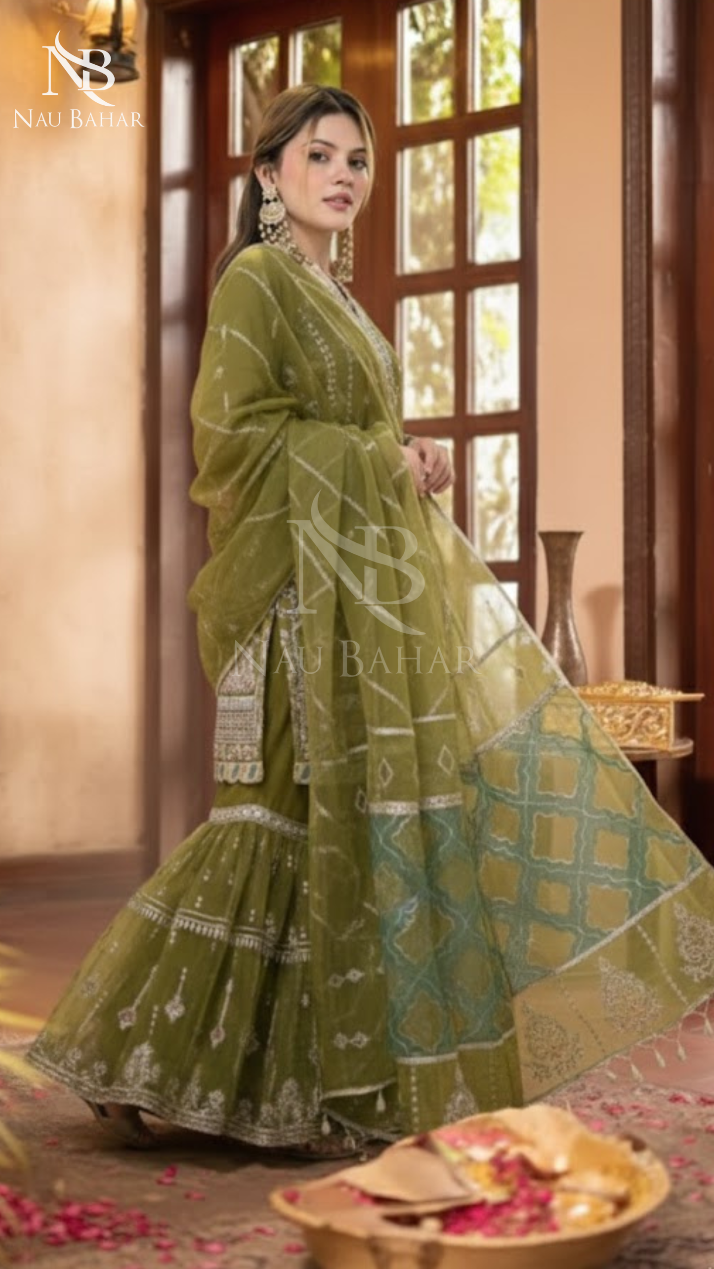 NB-01 Festive Formal Vol 2 Embroidered Organza Stitched 3 Piece Suit