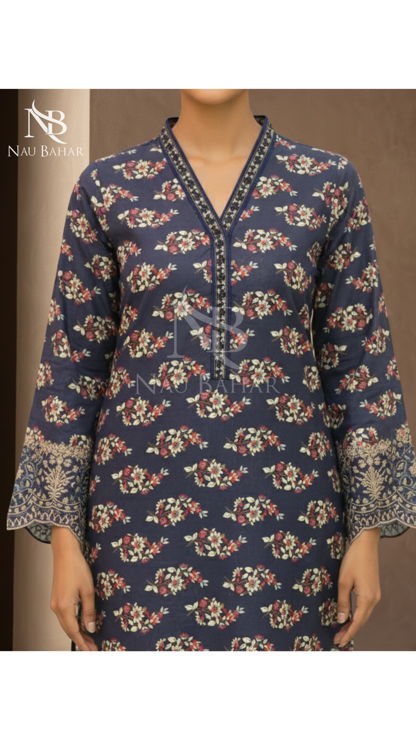 Vol-1 Khaddar Co Ords by Naubahar Embroidered Printed Khaddar 2 Piece - Winter Collection