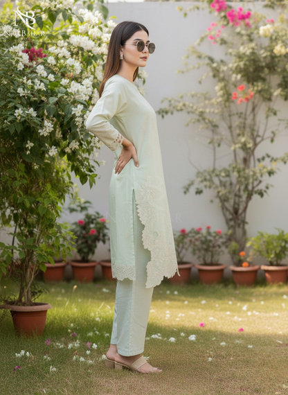 ZB07 Embroidered Lawn 2 Piece Co-Ords Set