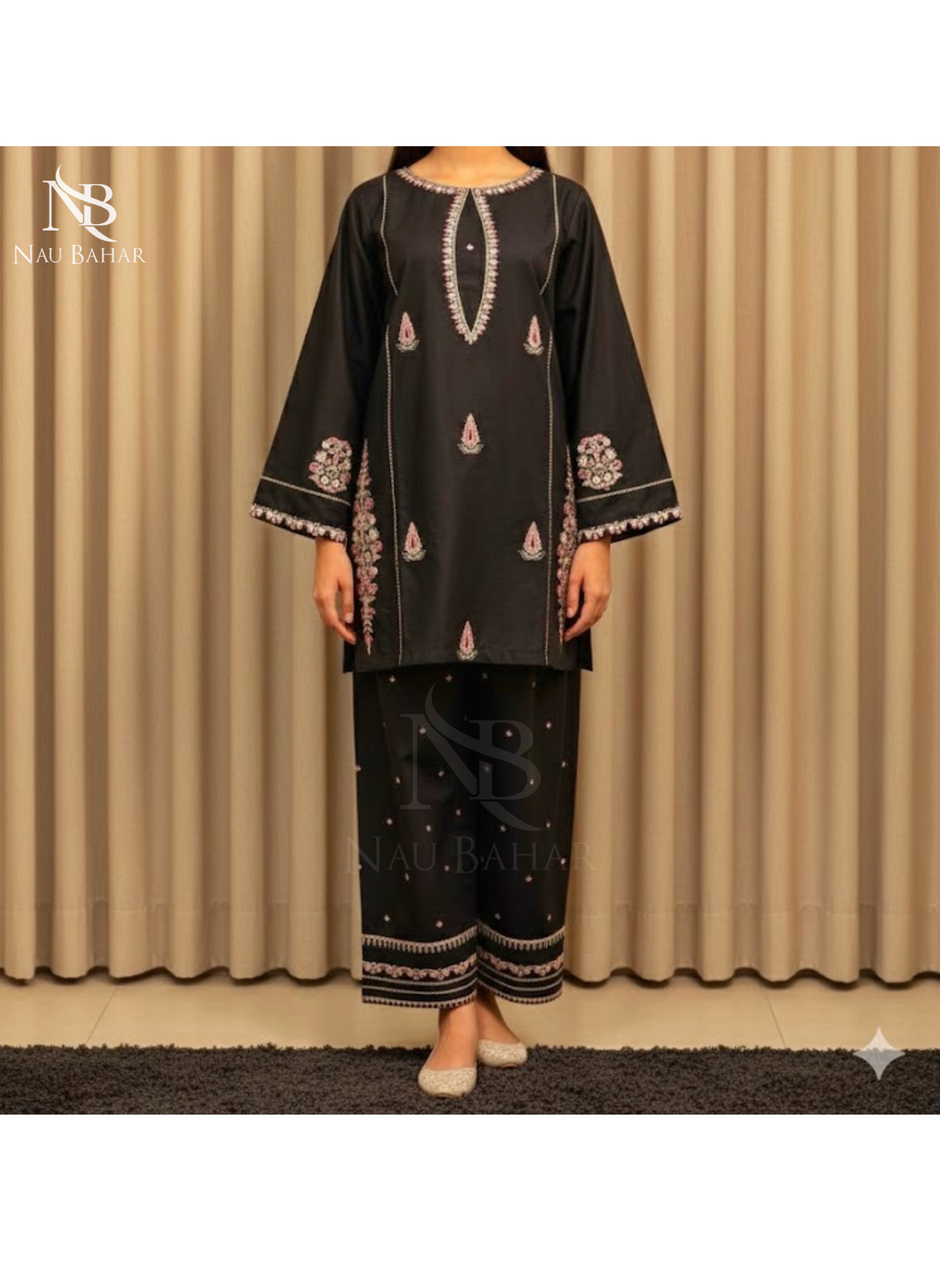 UG18 Embroidered Lawn 2 Piece Co-Ords Set