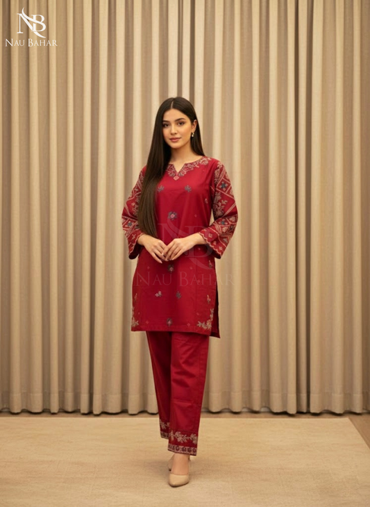 UG21 Embroidered Lawn 2 Piece Co-Ords Set