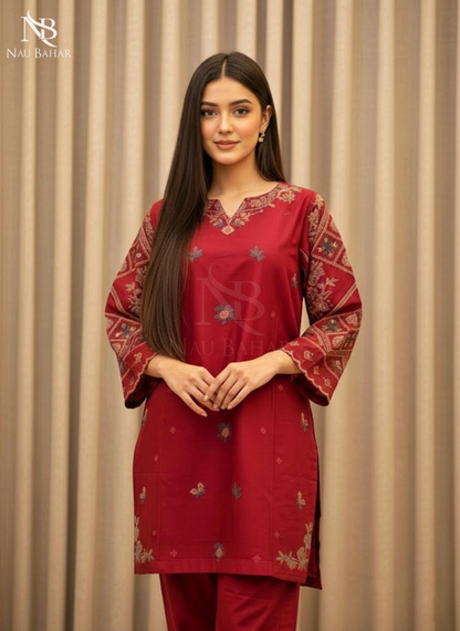 UG21 Embroidered Lawn 2 Piece Co-Ords Set