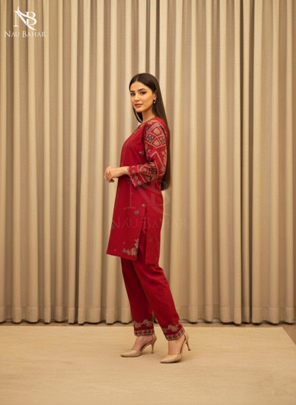 UG21 Embroidered Lawn 2 Piece Co-Ords Set