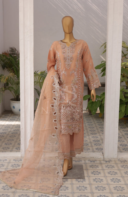 NB-13 Festive Formal Vol 4 Embroidered Organza Stitched 3 Piece Suit