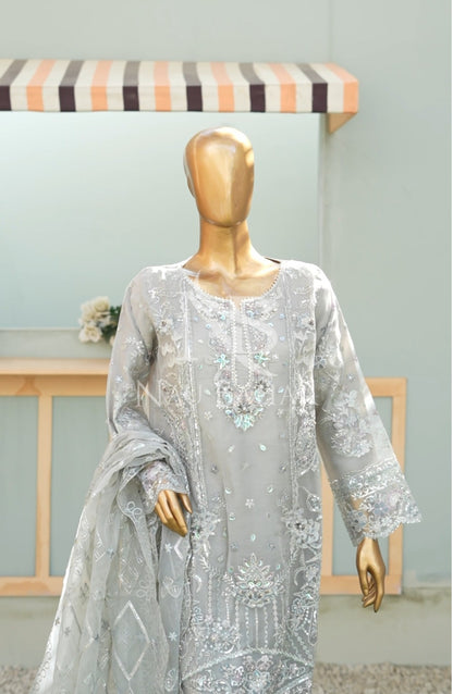 NB-04 Festive Formal Embroidered Organza Stitched 3 Piece Suit