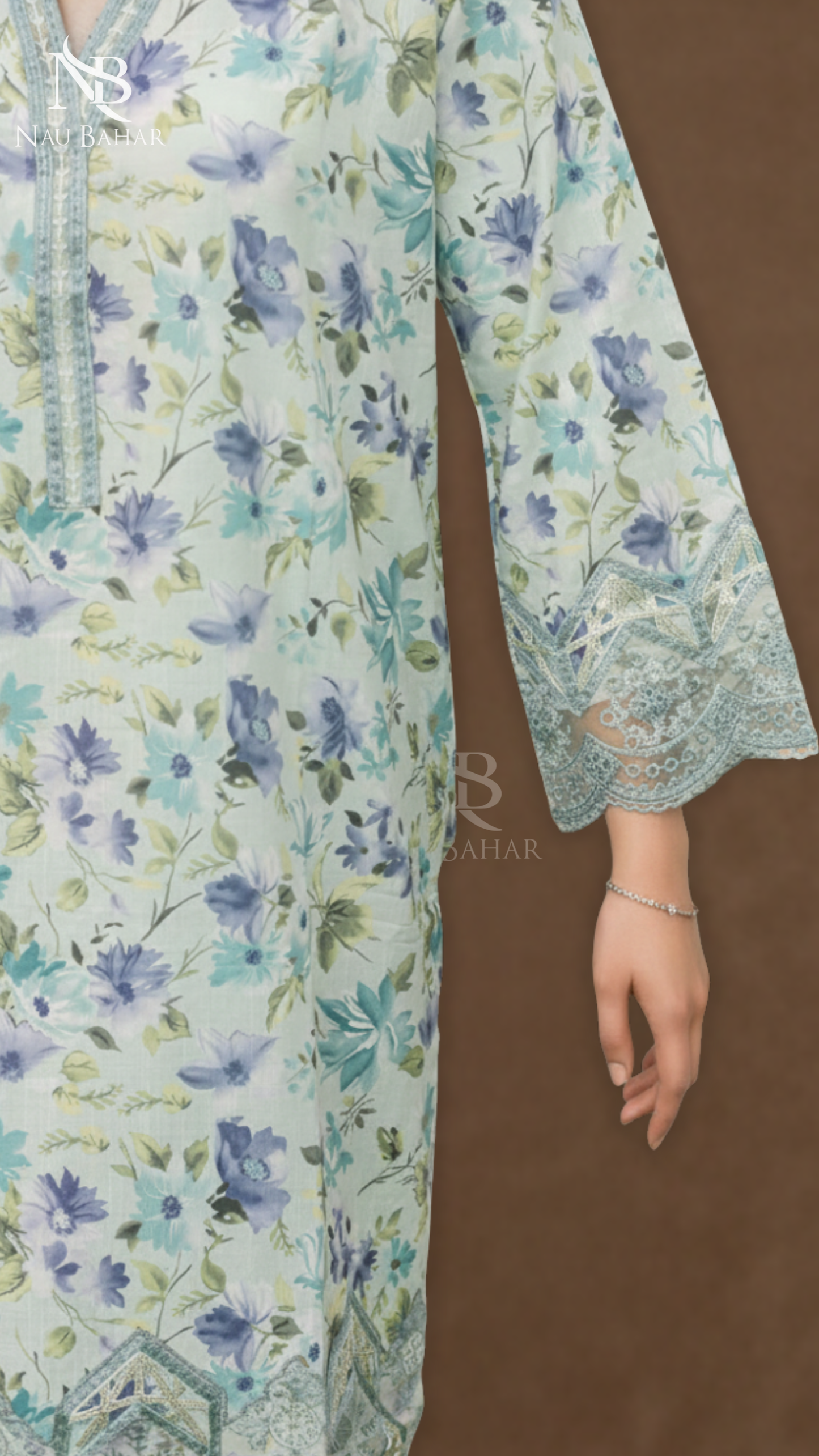 Vol-1 Khaddar Co Ords by Naubahar Embroidered Printed Khaddar 2 Piece - Winter Collection
