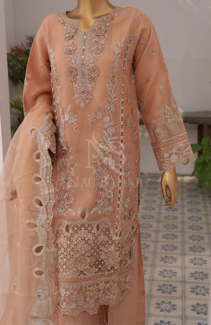 NB-13 Festive Formal Vol 4 Embroidered Organza Stitched 3 Piece Suit